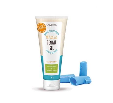 iM3 Oxyfresh dentálny gél a prstová zubná kefka (sada) 28 g