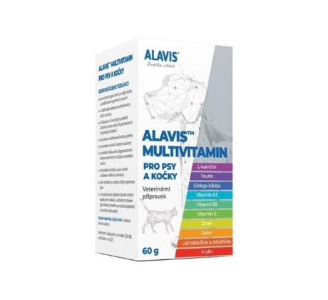 ALAVIS Multivitamín pre psy a mačky 60 g