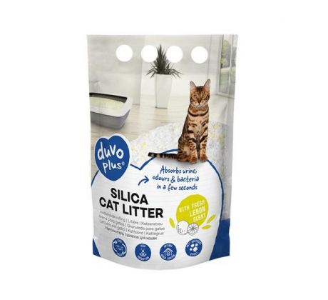 Podstielka DUVO+ pre mačky Premium silikátová citrón 5 L