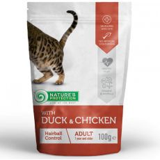 Natures P KAPSIČKY cat adult hairball chicken & duck 22x100 g