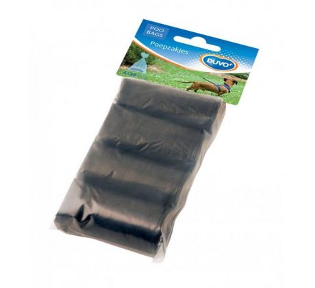 Sáčky DUVO+ na zber psích výkalov čierne 4 x 20 ks