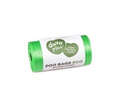 Sáčky DUVO+ na zber psích výkalov, 8x20 biologicky rozložiteľných sáčkov, zelená farba