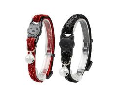 Obojok DUVO + nylónový pre mačky,lesklý mix farieb 20-30cm/10mm 2ks