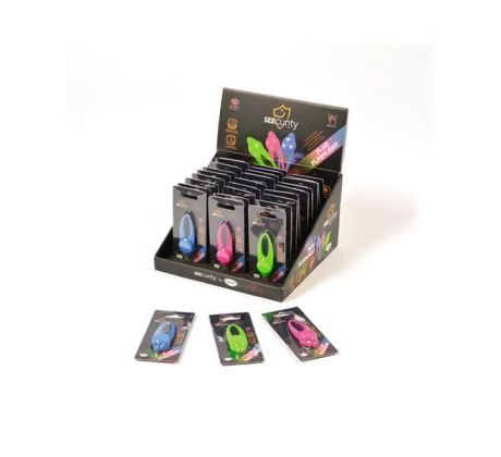 Prívesok na obojok DUVO+ LED svietiaci,silikónový (modrý, zelený, ružový) 8x3cm