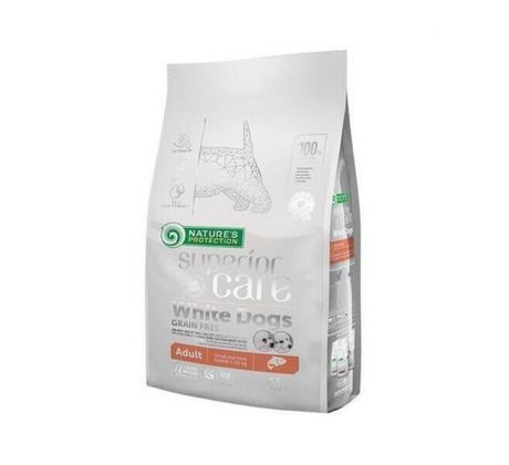 Natures Protection Superior care white dog GF adult salmon small&mini 1,5 kg