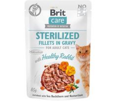 Brit Care cat Kapsička Sterilized Fillets in Gravy with Healthy Rabbit 24 x 85 g