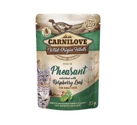 Carnilove cat Kapsička Rich in Pheasant Enriched with Raspberry Leaves 24 x 85 g