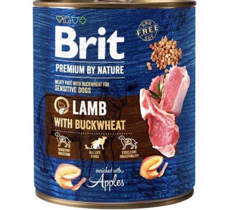 Brit Premium by Nature dog Lamb with Buckwheat 6 x 800 g