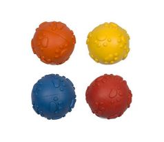 Duvo+ Lopta gumená pískacia s labkami 7 cm