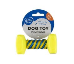 DUVO+ činka plávajúca s lanom modro-žltá 10 x 5 cm