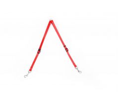 Vodítko DUVO+ Nylon Spojka s dvomi karabínami na vodítko červená 40-70 cm/ 15 mm