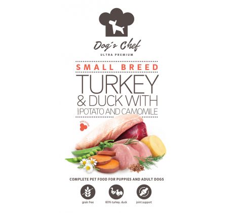 Dog’s Chef TURKEY & DUCK WITH SWEET POTATO AND CAMOMILE Small Breed