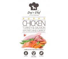 Dog’s Chef CHICKEN, TURKEY & SALMON WITH SWEET POTATO AND CARROT Puppy
