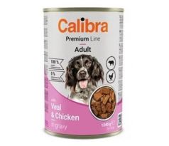 Calibra KONZERVA dog Adult Premium Telacia & kura 1240 g