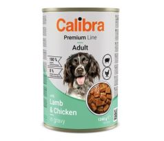 Calibra KONZERVA dog Adult Premium Jahňacie & kura 1240 g