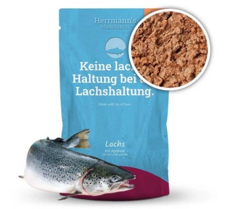 Mäsová kapsička Losos s BIO marhuľou 150g