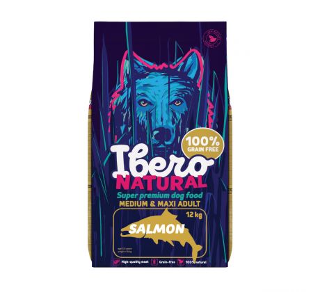 Ibero Grain-free Dog Medium & Maxi Adult Salmon - 12kg