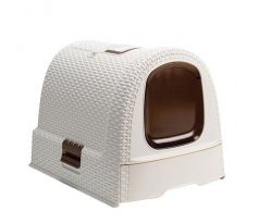 Toaleta Curver® LITTERBOX, Vintage, pre domácu mačku, 51x38x40 cm