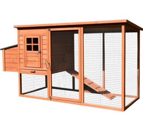Kurín Strend Pro, pre hydinu, so strechou, 200x75.5x103 cm