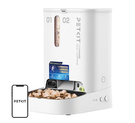 PETKIT Yumshare Dual Hopper 2 – dávkovač krmiva pre domáce zvieratá s kamerou