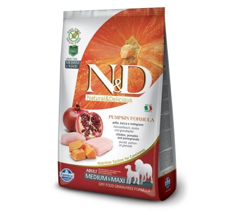 Farmina N&D dog GF PUMPKIN adult medium & maxi chicken&pomegranate
